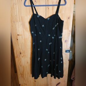 Old NAVY Black Floral Slip Dress - Women's Lightweight Summer Dress